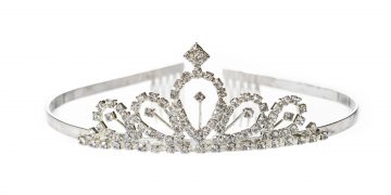 Old diadem on white background